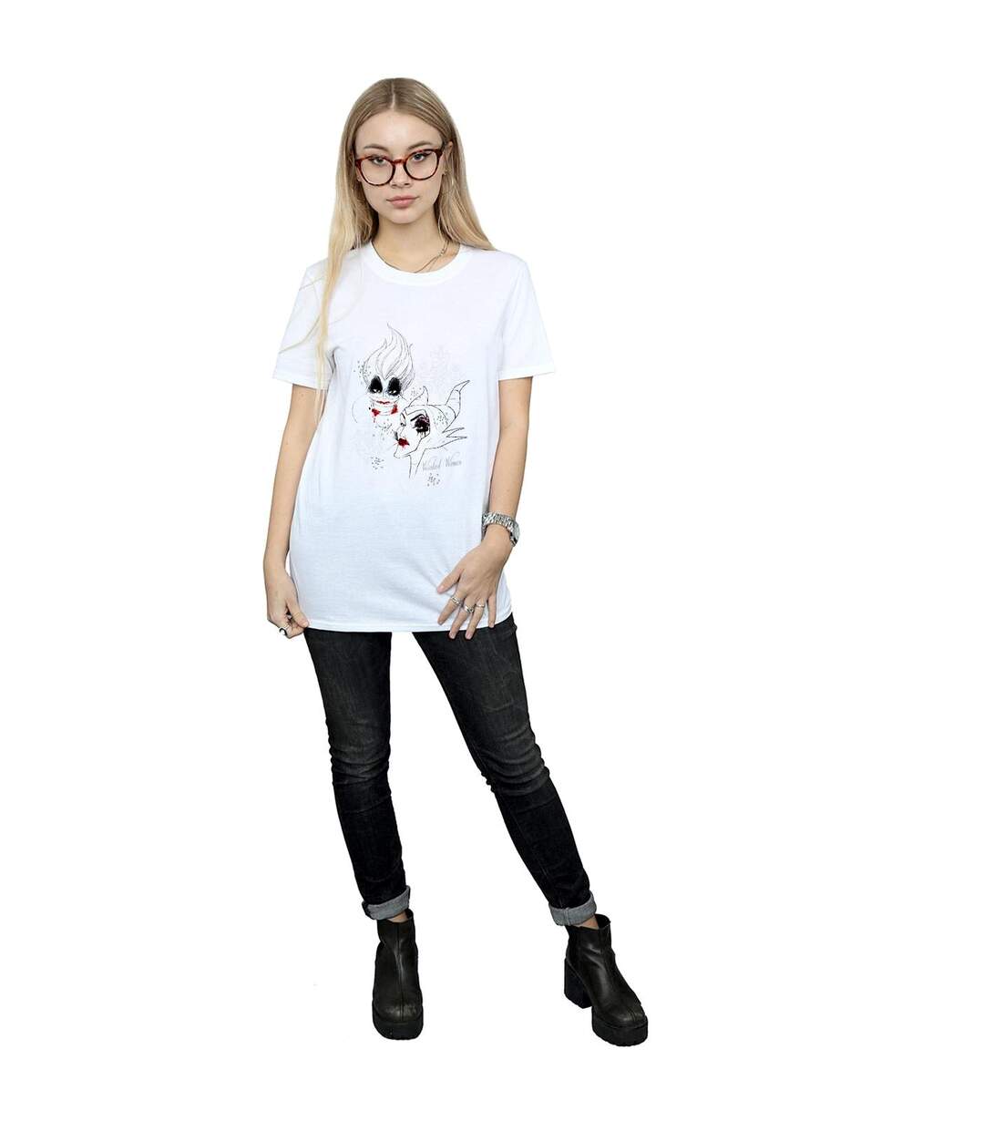 Disney - T-shirt VILLAINS WICKED WOMEN - Femme (Blanc) - UTBI16884-4