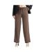 Pantalon fluide marron femme vero moda luna - l-1
