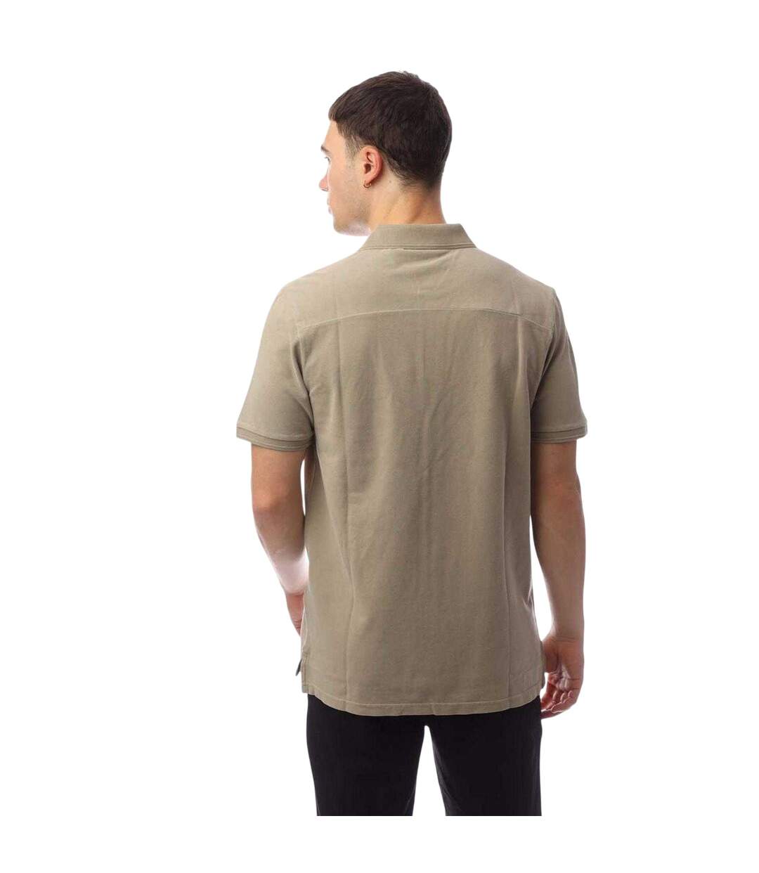 Polo Uni Manches Courtes En Coton Homme Beige Lyle & Scott-2