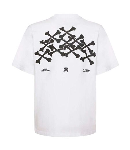 T-shirt Motif/style Logo Bones Homme Blanc Amiri
