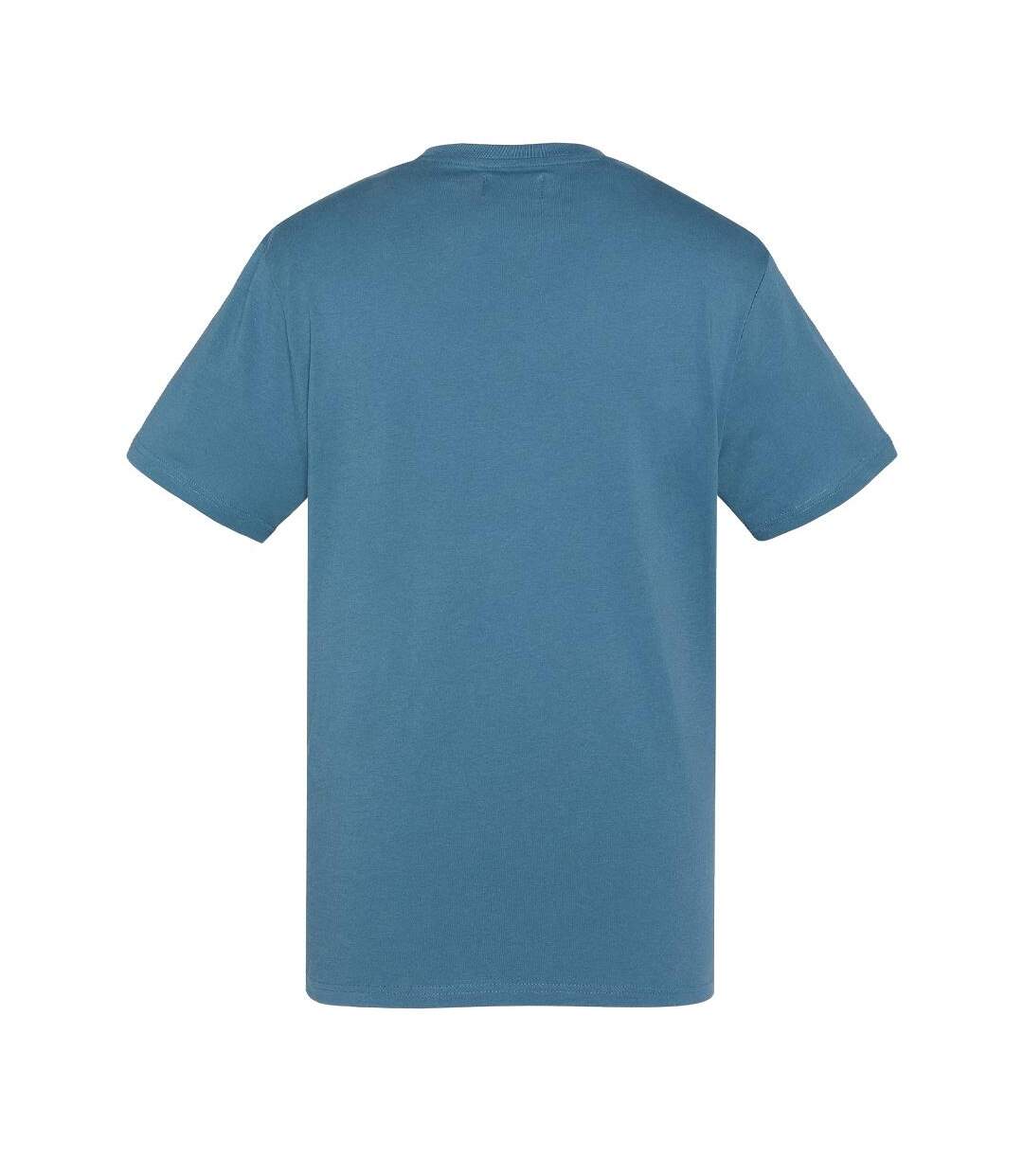 T-shirt bleu homme schott tsustour - l-2