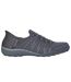 Womens/ladies Breathe Easy Roll With Me Trainers Charcoal Skechers-3