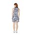 Robe Chemisier Courte Motif/style Floral Abstrait Femme Bleu Violacé Callaway-3