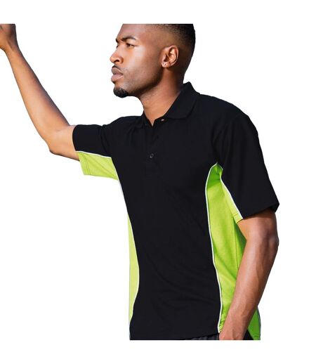 Polo à manches courtes homme noir/citron vert/blanc GAMEGEAR