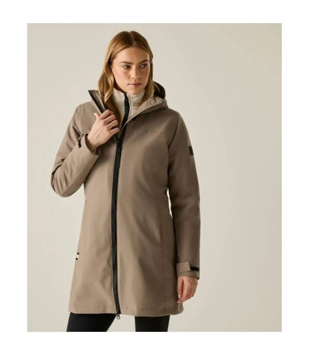 Womens/ladies Denbury 3 In 1 Jacket Mocha Light Vanilla Regatta-1