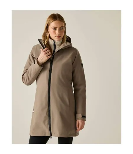 Womens/ladies Denbury 3 In 1 Jacket Mocha Light Vanilla Regatta