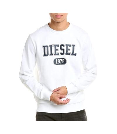 Sweat blanc homme diesel felpa - l