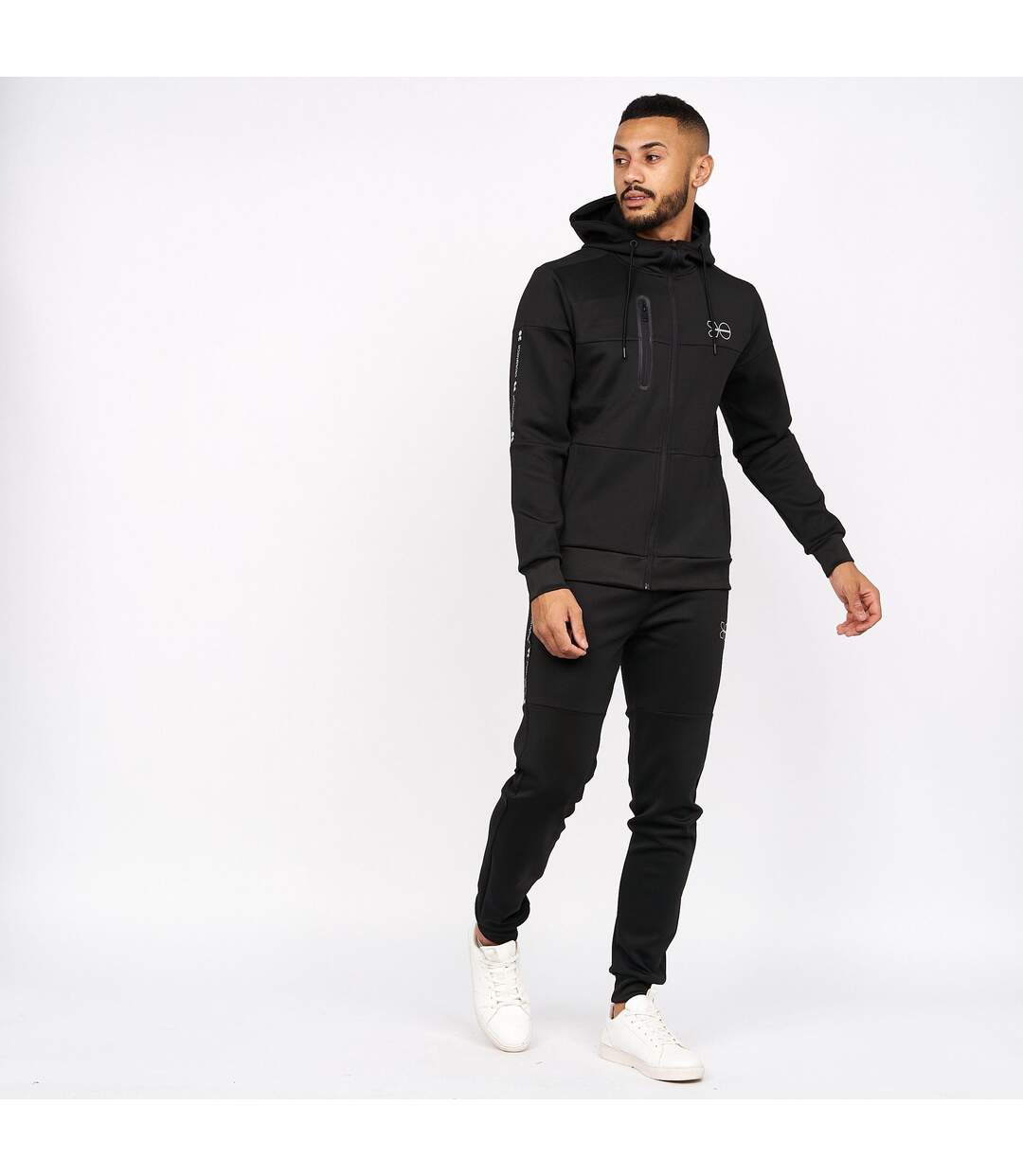 Crosshatch Mens Ventnor Tracksuit (Black)