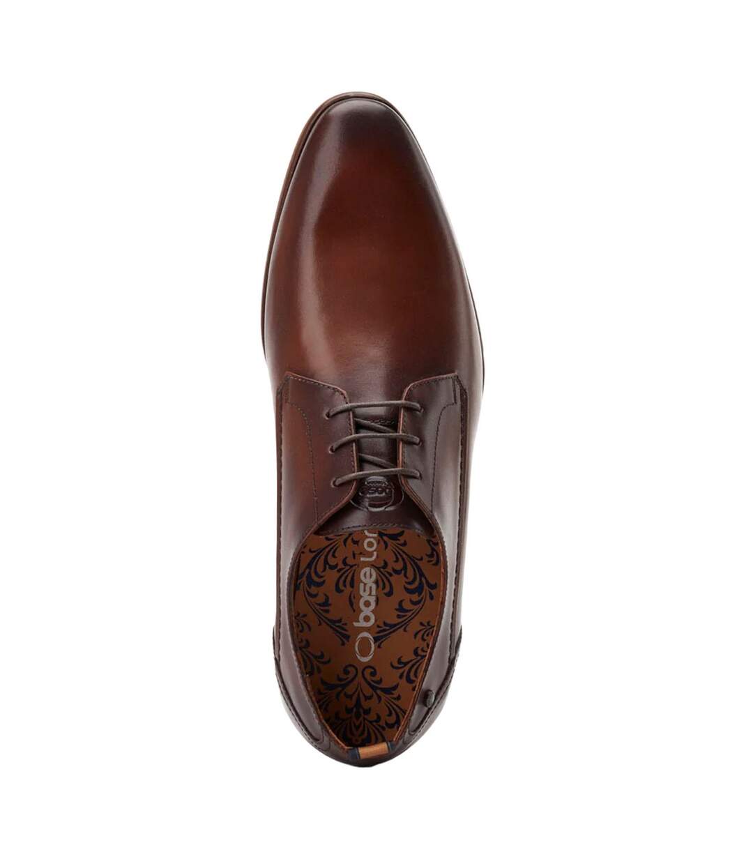 Mens gambino leather brogues dark brown Base London-4