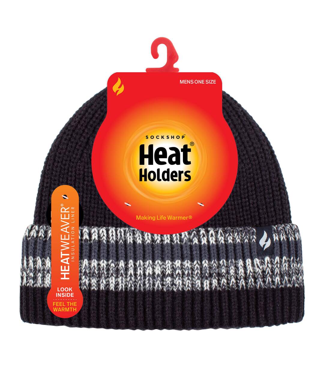 Bonnet d'hiver à revers thermique pour homme