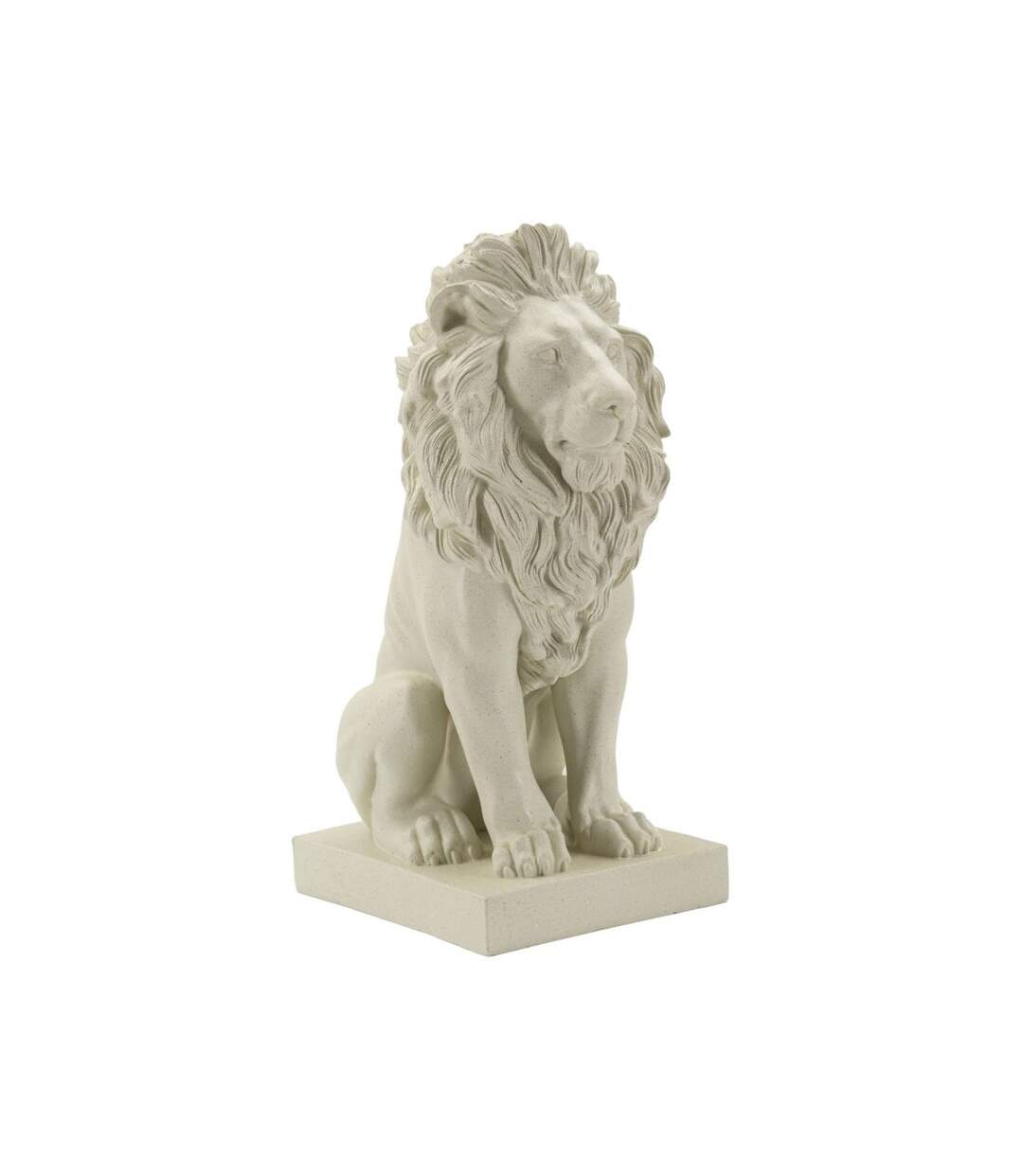 Statuette Déco Lion Stons 40cm Crème-1