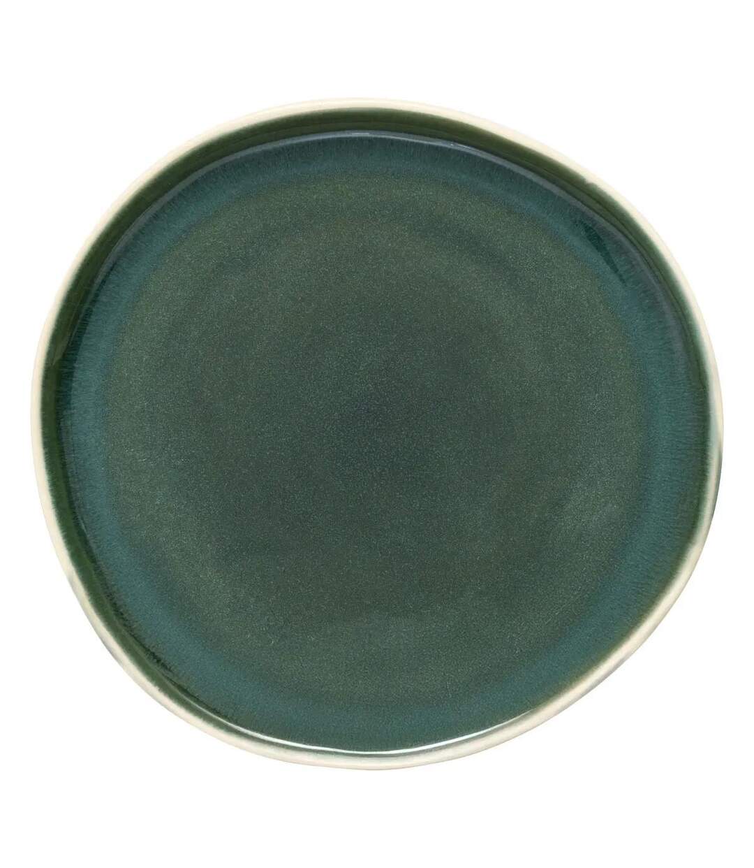 Lot de 6 Assiettes Plates en Faïence Wonja 27cm Vert-1