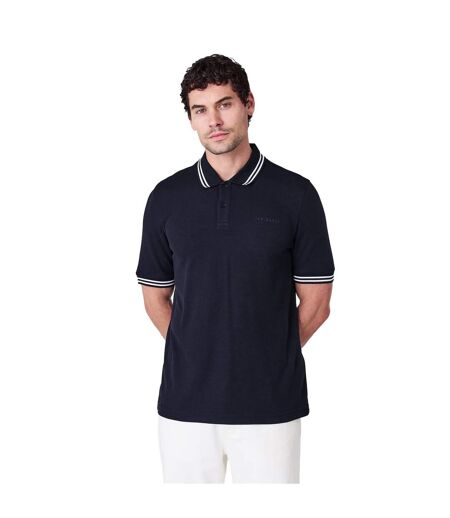 Polo Motif/style Rayure Contrastée Sur Bord Homme Bleu Marine Ted Baker