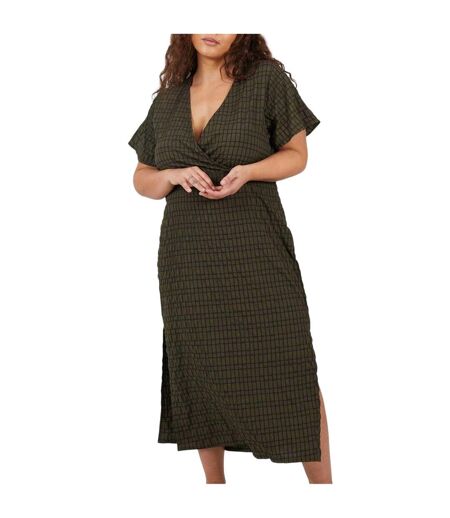 Robe Portefeuille Femme Kaki Noir Brave Soul