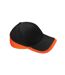 Casquette De Baseball Teamwear Competition Noir Orange Beechfield-1