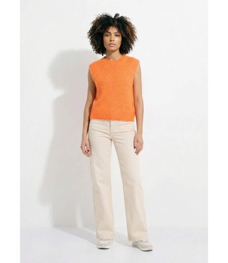 Pull sans manches en maille avec laine