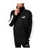 Mens Clean Fleece Tracksuit Set Black White Puma-4