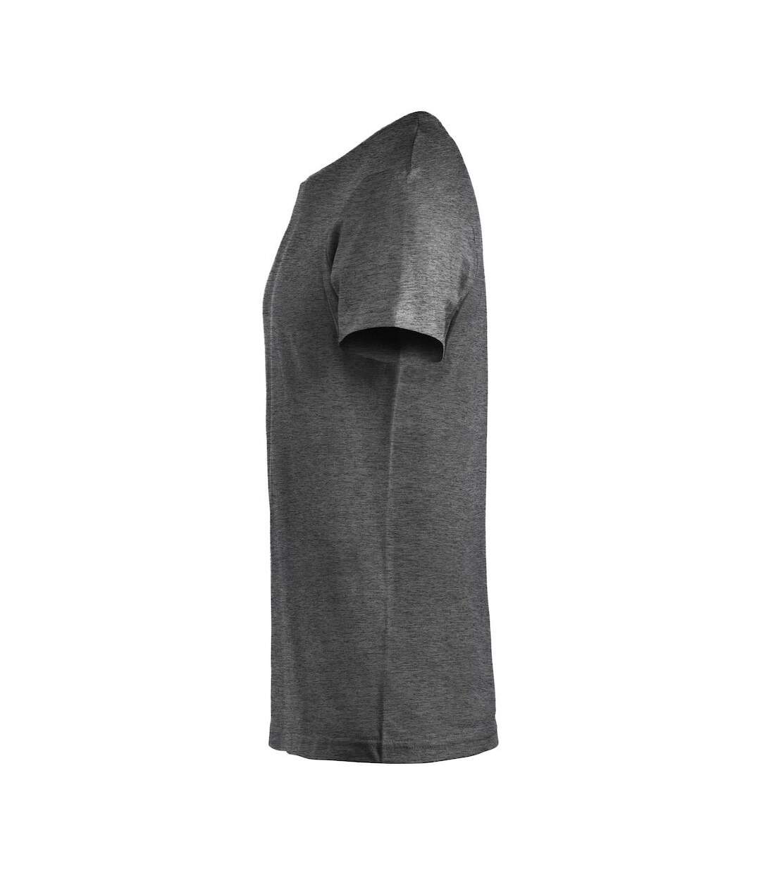 Mens Melange T-shirt Anthracite Clique-3