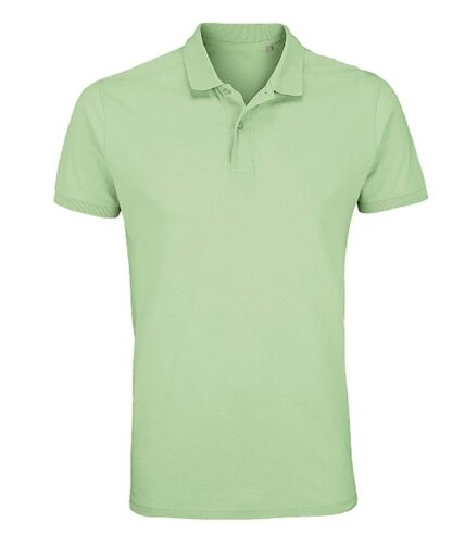 Polo manches courtes BIO - Homme - 03566 - vert glace