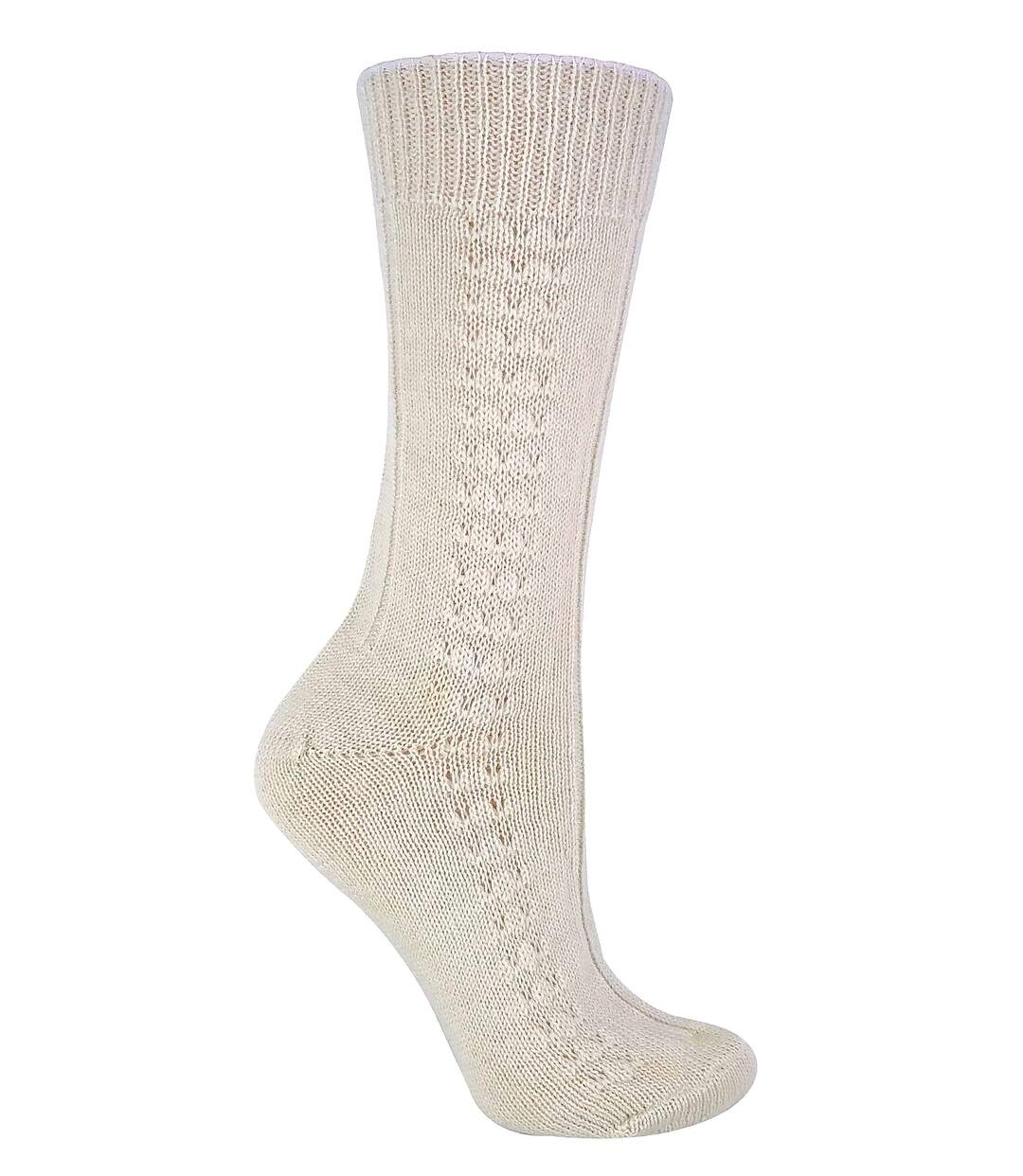 Chaussettes de Lit Femme 100% Laine Chaudes Tricot-1