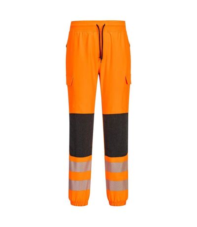 Portwest Mens KX3 Hi-Vis Flexible Safety Sweatpants (Orange/Black) - UTPW1084
