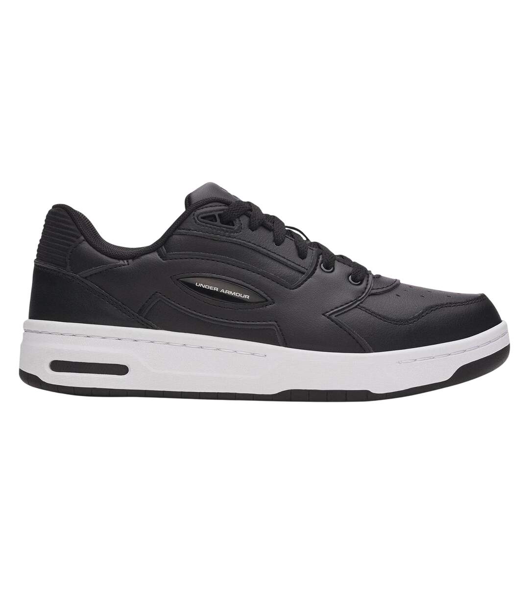 Mens Low Cut Trainers Black White Under Armour-1