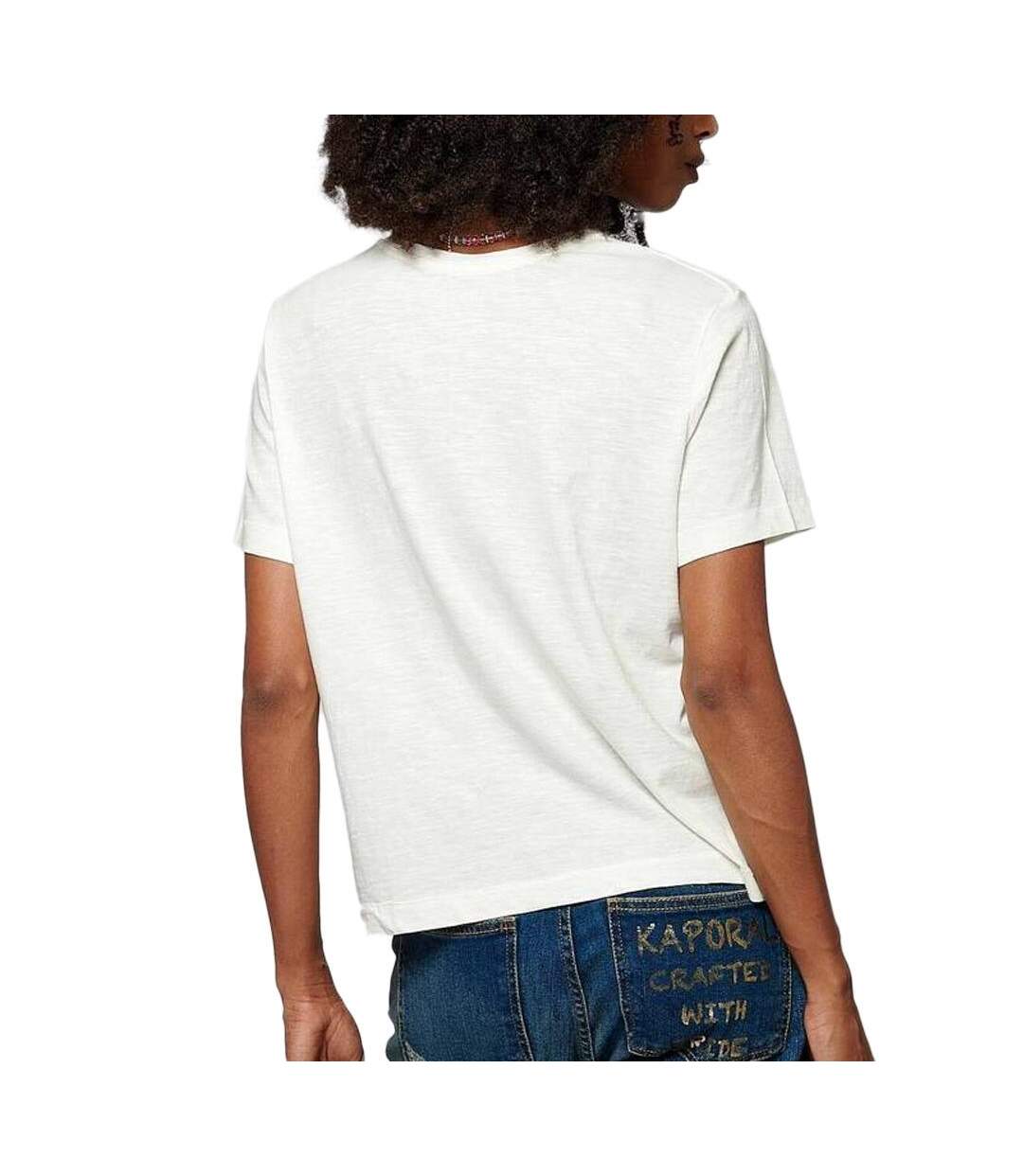 T-shirt blanc femme kaporal salto-2