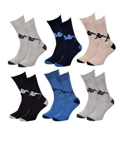 Chaussettes homme Kappa Sport, Urbain, Confort en Coton -Assortiment modèles photos selon arrivages- Pack de 6 Paires Classique