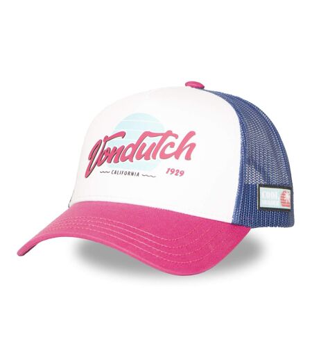 Casquette trucker filet et devant imprimé avec écusson rubber Surf Vondutch