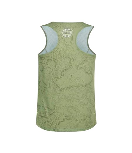 Mens Performance Trail Printed Vest Top Olive Karrimor