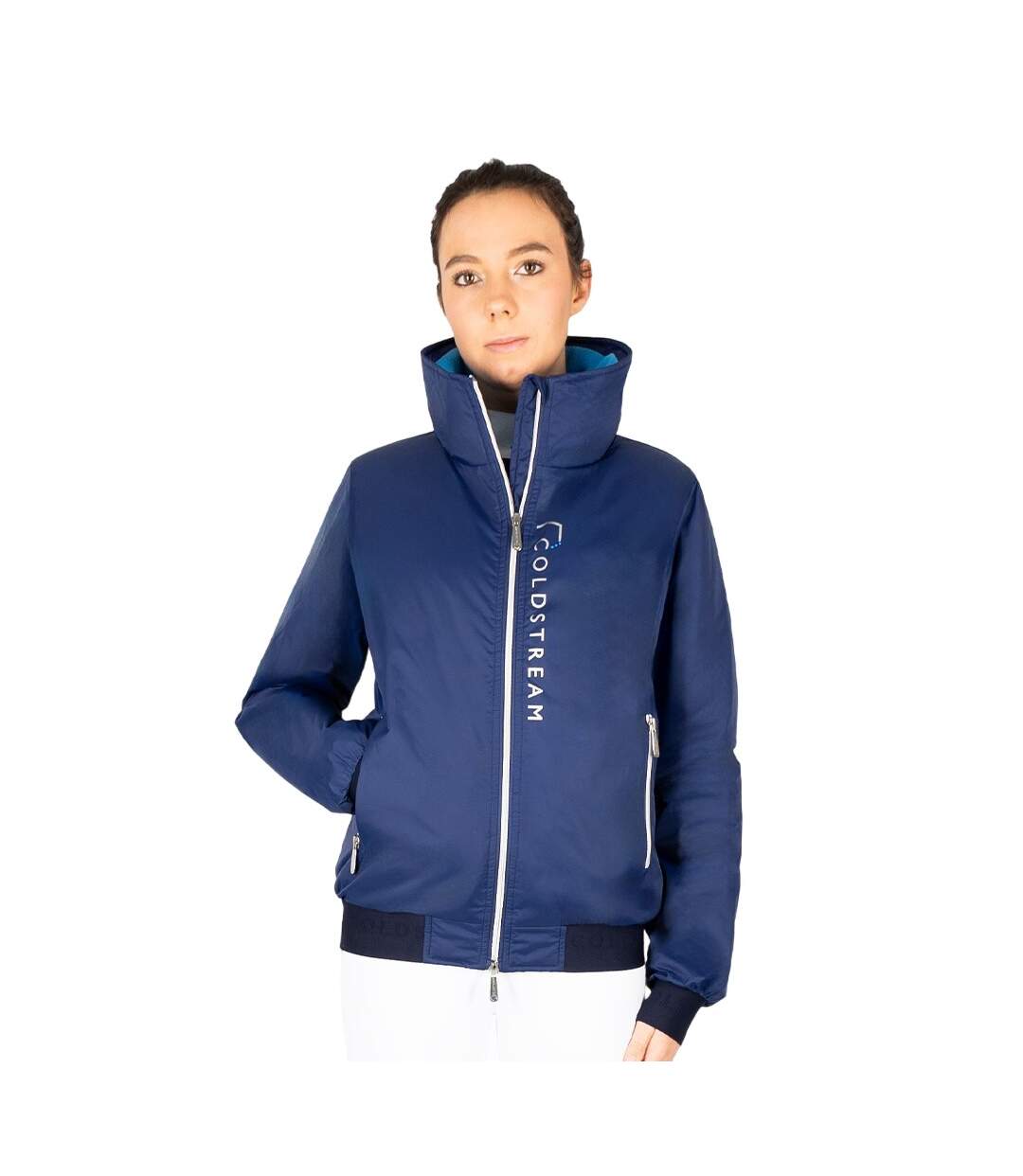 Womens/ladies lanton blouson jacket navy Coldstream-3