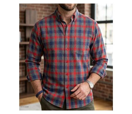 Chemise à carreaux homme WINCHESTER TARGET à carreaux gris : le confort thermique du pur coton gratté