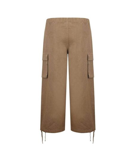Unisex Adult Wide Leg Cargo Trousers Khaki Green SoulCal