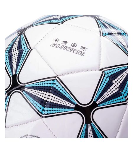 Ballon De Foot Kuanda Taille 5 Blanc Bleu Huari