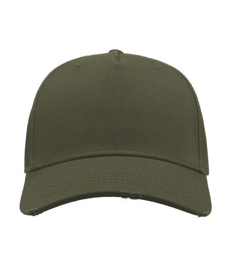 Lot de 2  casquettes effet usé adulte olive Atlantis