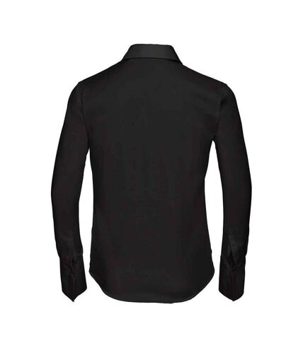 Russell Collection Womens/Ladies Ultimate Non-Iron Long-Sleeved Shirt (Black) - UTPC6526