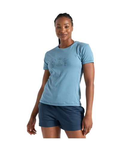 Dare 2B Womens/Ladies Tranquility II Yoga Pose T-Shirt (Niagara Blue) - UTRG9795