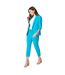 Womens/ladies petite ruched blazer turquoise Dorothy Perkins-3