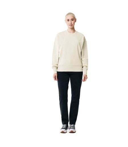 Unisex adult kruger recycled cotton crew neck relaxed fit sweatshirt natural raw Iqoniq