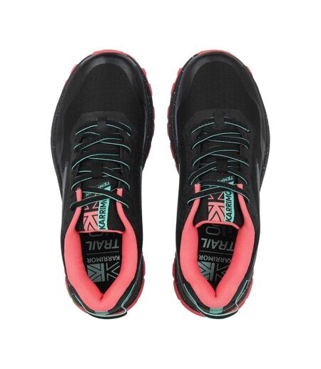 Womens/ladies Tempo Trail Running Trainers Black Pink Karrimor