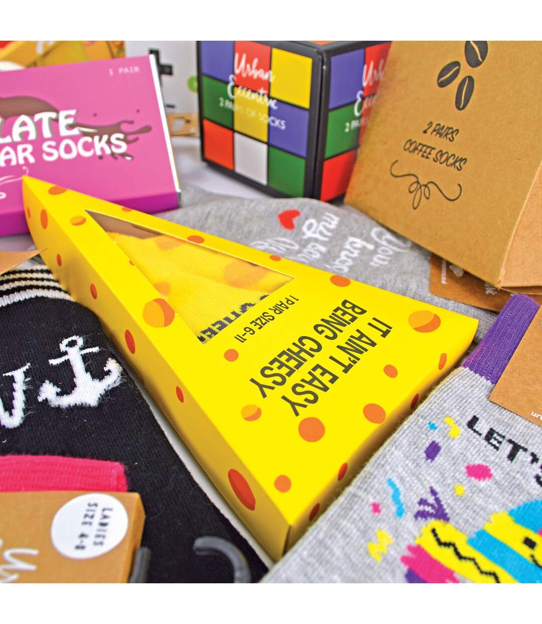 1 Pack Ladies Novelty Cotton I Like You a Latte' Socks-5