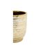 Lot de 2 Vases en Céramique Melody 24cm Or & Blanc-3