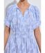 Robe longue smocks coton rayures et jacquard-3