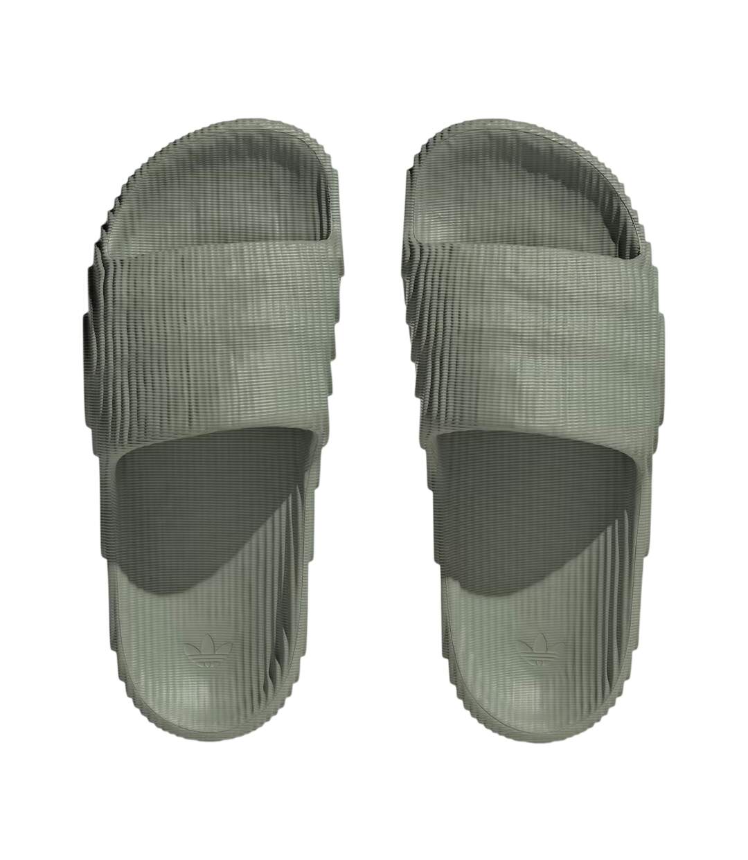 Sandales Island Club Adilette Homme Vert Argenté Adidas-4