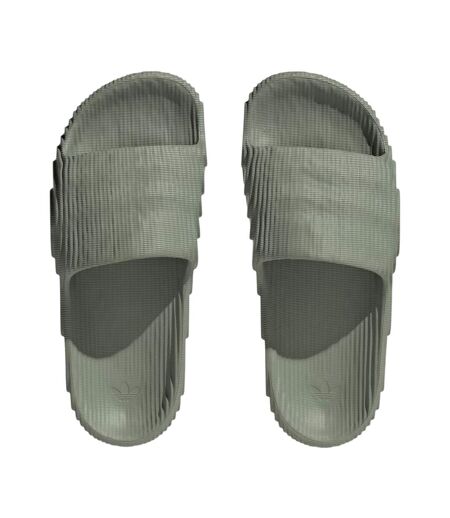 Sandales Island Club Adilette Homme Vert Argenté Adidas