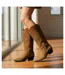 OZABI Bottes Santiag Femme Haute Tige Suédine Talon Bloc 4 cm Bout Pointu-2