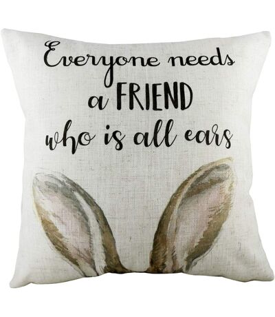 Evans Lichfield All Ears Throw Pillow Cover (Brown/White/Black) (One Size)