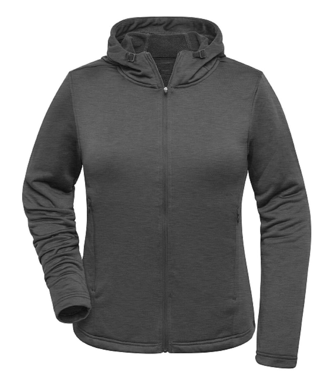 Sweat shirt à capuche - Femme - JN531 - gris foncé mélange-1