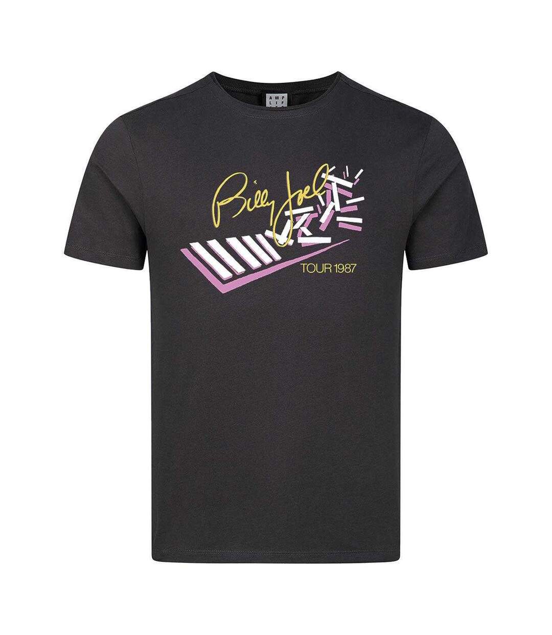 T-shirt Motif/style Billy Joel Tour Adulte Charbon Amplified-1