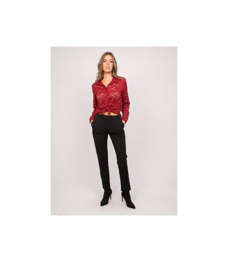 Chemise dentelle florale transparente OLIROSE - Dona X Lisa